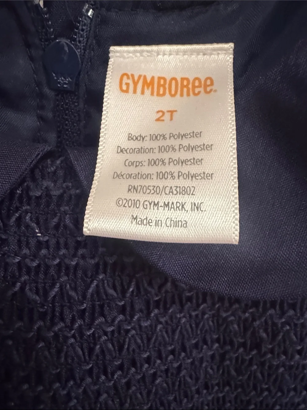 GYMBOREE Toddler Navy Formal Dressy Cap Sleeves Bow Tulle Lined Smocked Dress 2T